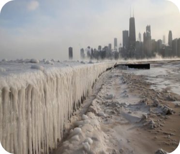 Chicago in the deep freeze of the January 2014 polar vortex