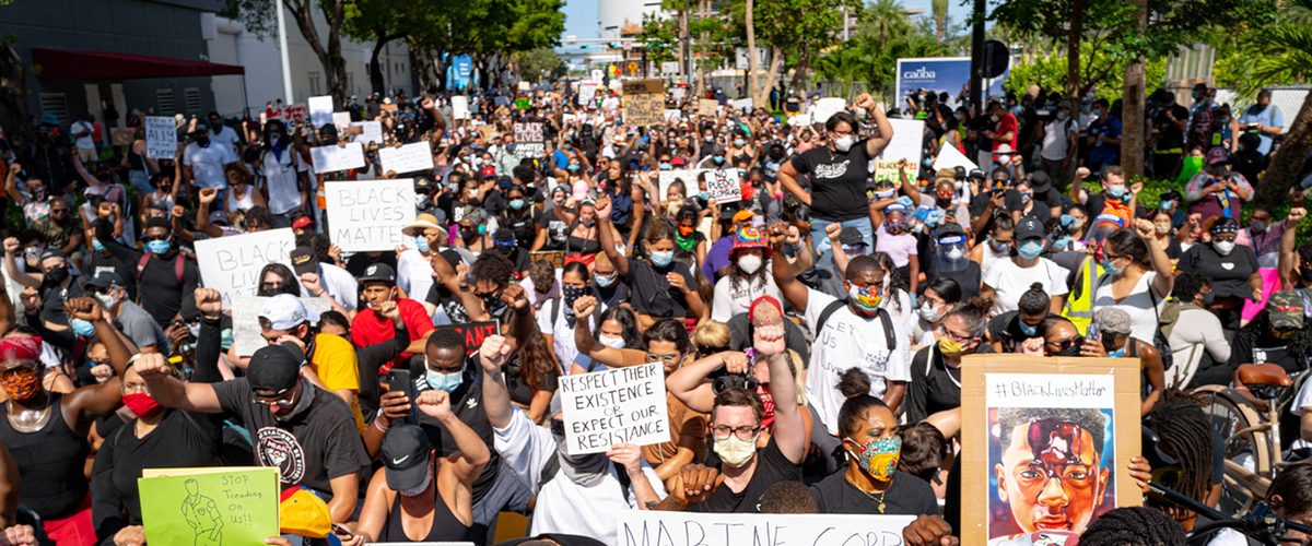 A Black Lives Matter protest in Chicago, summer 2020